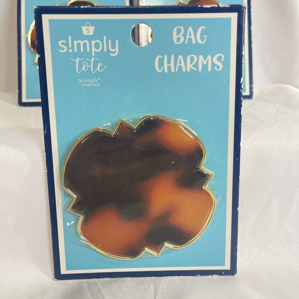 New Tote Bag Charm Tortoise fits Bogg Bag Can be Monogramed Simply Southern